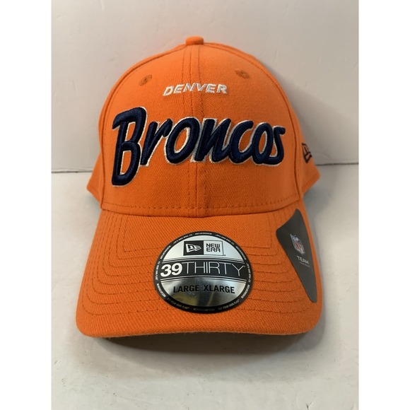Denver Broncos New Era 39THIRTY Hat Orange L/XL NFL Cap NWT - Picture 1 of 6